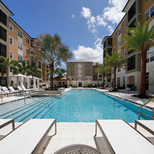 Bainbridge Coral Springs pool from lounge chairs