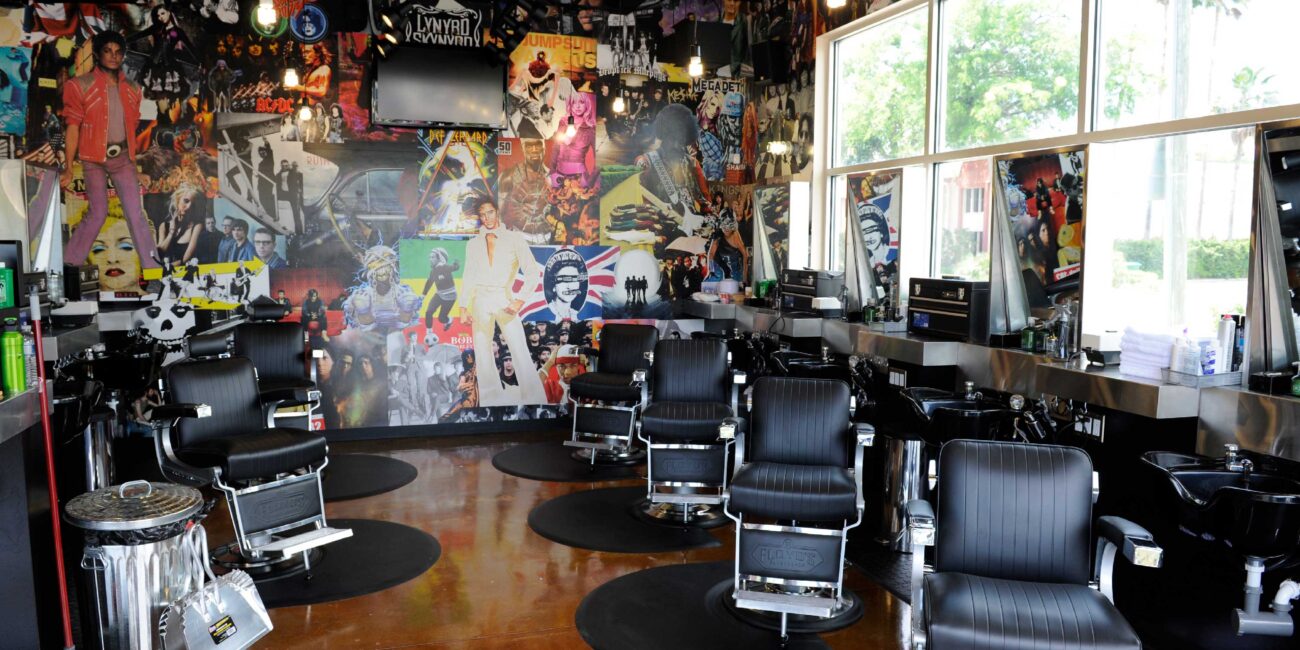 Floyd's Barbershop interior barber area